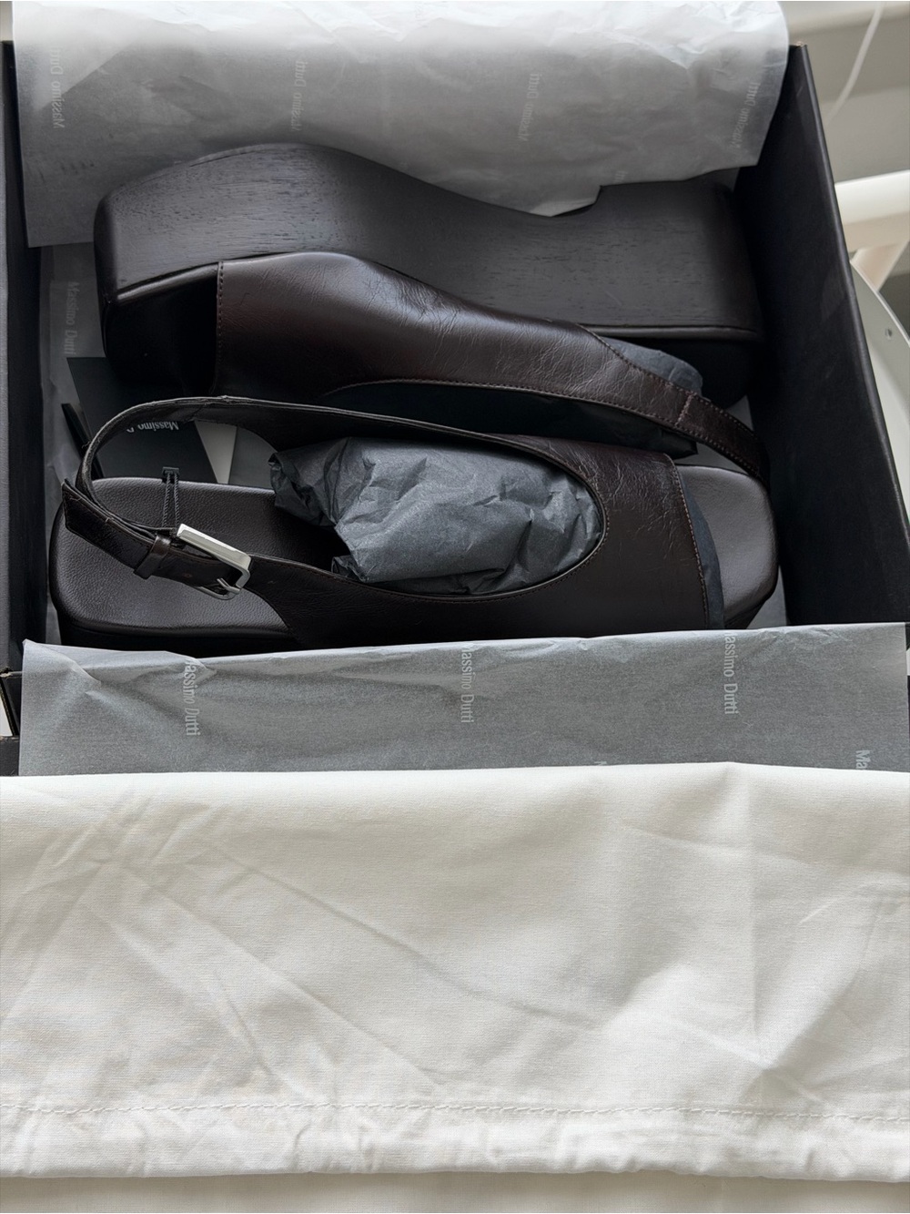 NEW Massimo Dutti Black Platform Slingback Mules - Picture 9 of 10